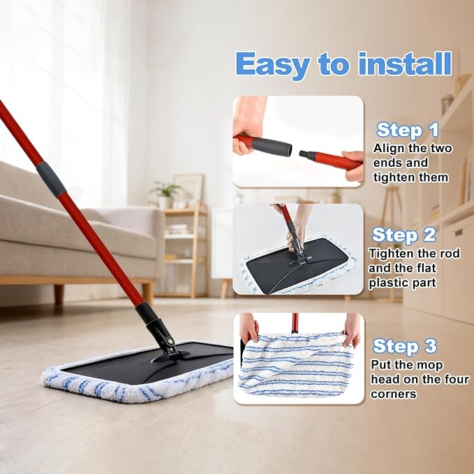 Blue & White Mop Pad Set