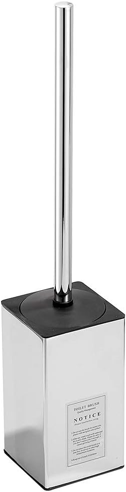 17-inch High Square Polished Chrome
