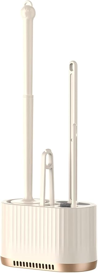 4 in 1 Toilet Brush and Holder Set （beige ）