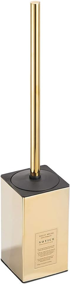 17-inch High Square Polished Gold