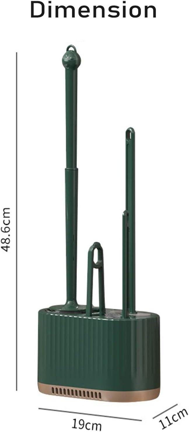 4 in 1 Toilet Brush and Holder Set （dark Green ）