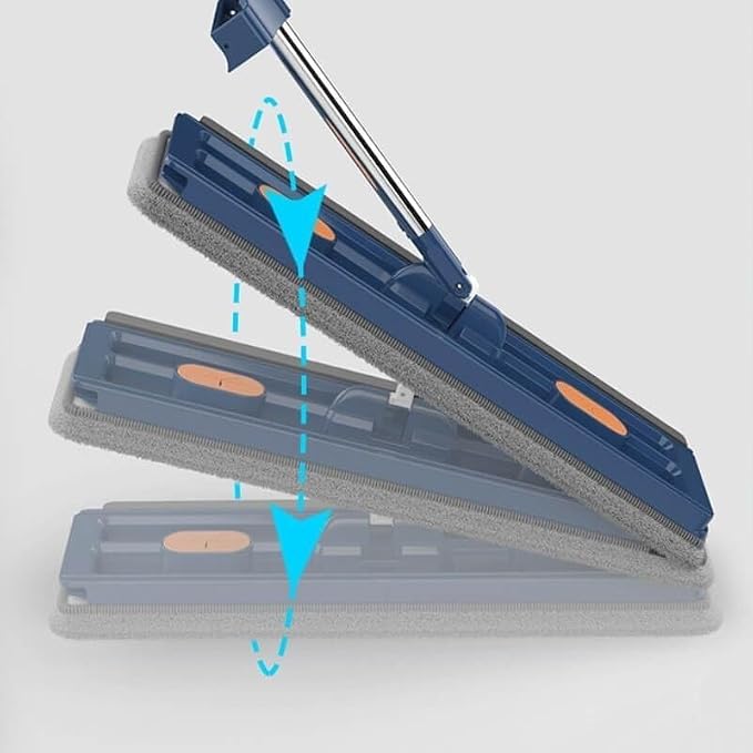 Blue Mop+bucket With 6 Mop Pads