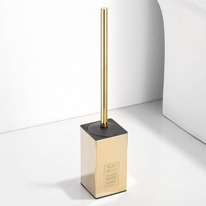 17-inch High Square Polished Gold