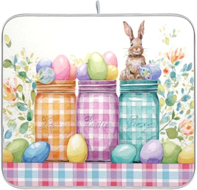 easter eggs and mason jars