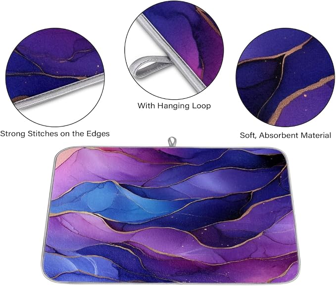 Abstract Ink Purple Blue