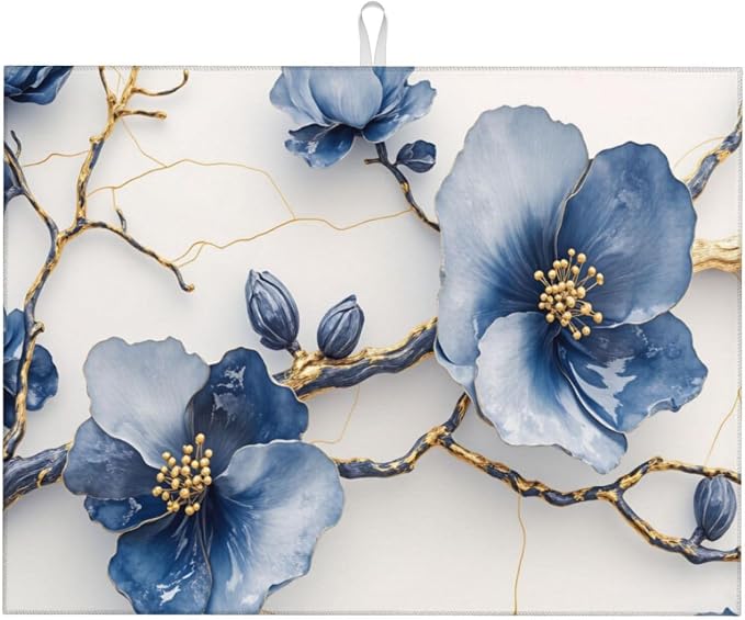 Blue Floral Branch