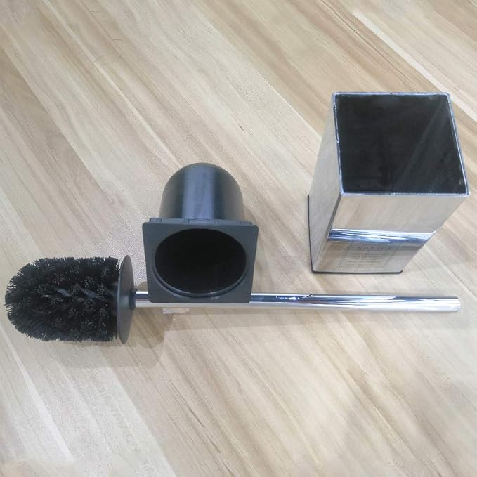 17-inch High Square Polished Chrome