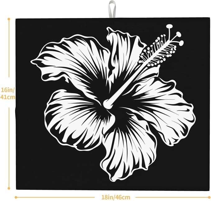 White Hibiscus Silhouette
