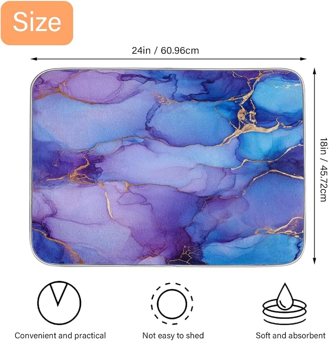Abstract Ink Blue Purple