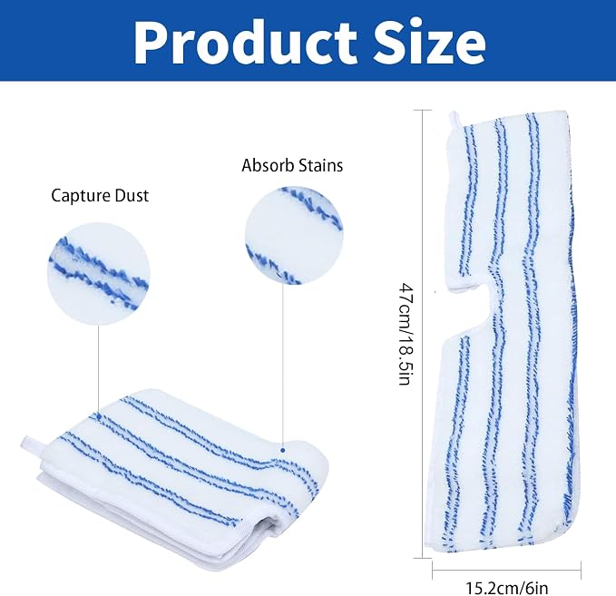 4pcs Blue & White Stripe