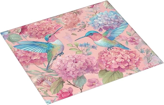 Hummingbirds Pink Watercolor