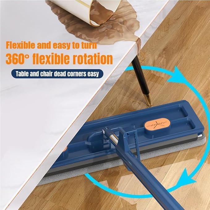 Blue Mop+4pcs Rag