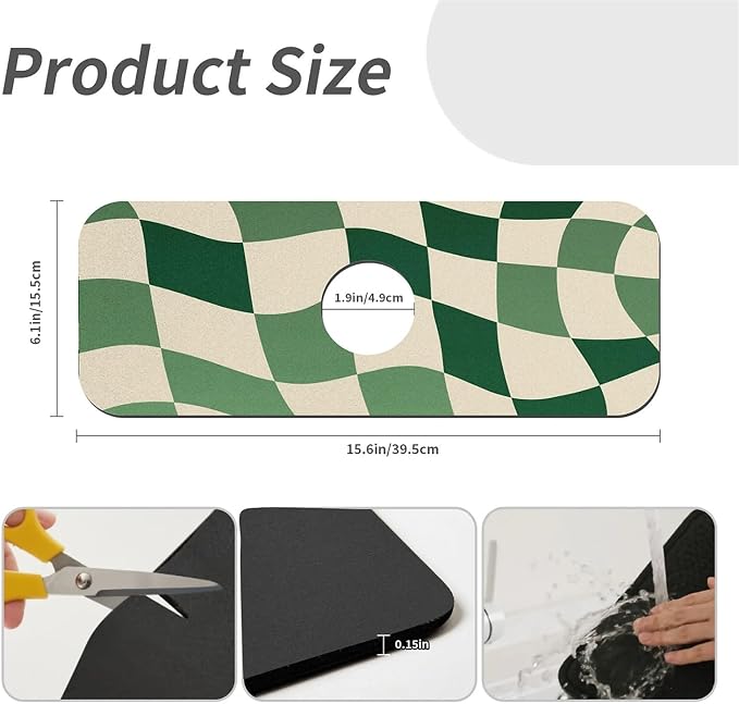 Green-and cream checkered