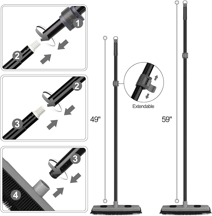 Gray Rubber Broom