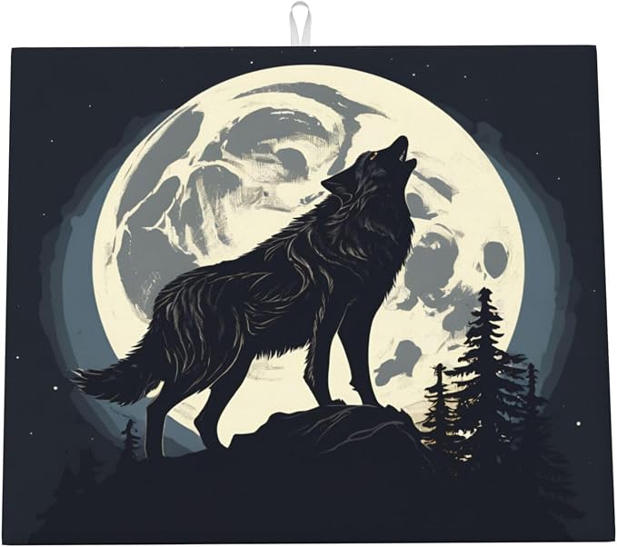 Moonlit Howling Wolf