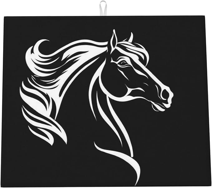 White Horse Silhouette Black