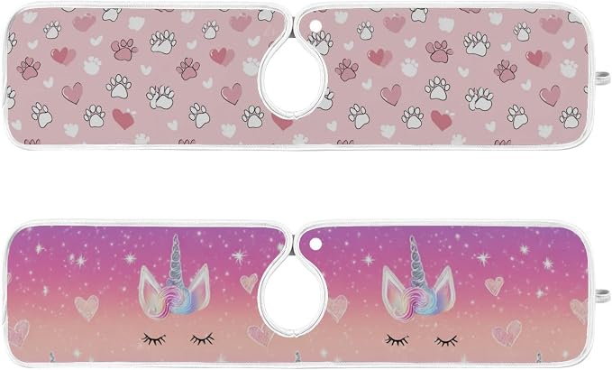 Pink Cat Paw Gradient Rainbow Unicorn