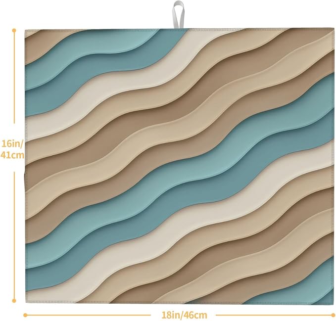 Ombre Beige Blue Wave