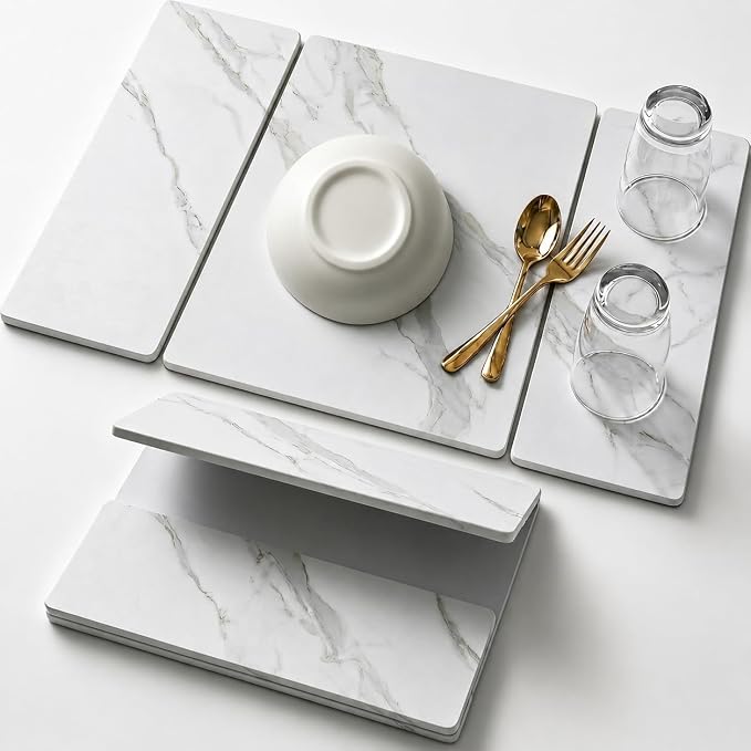 3 Folded Marbeled White