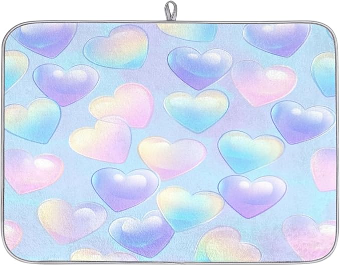Colorful Blue Pink Purple Hearts