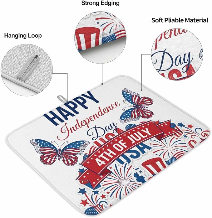 Bright Red, Blue, White