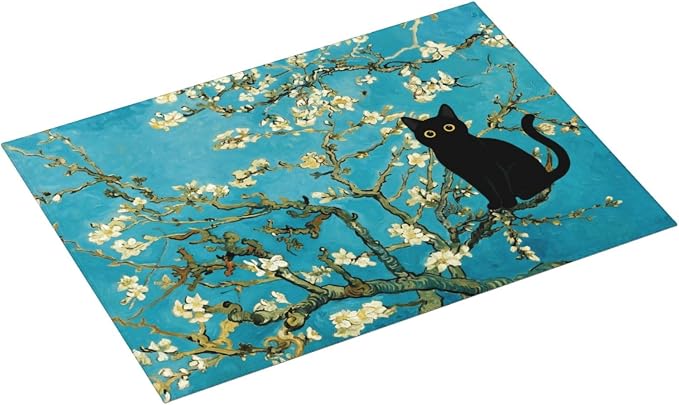 Almond Blossom Black Cat