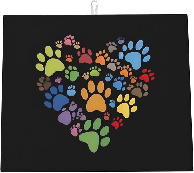 Colorful Paw Print Heart