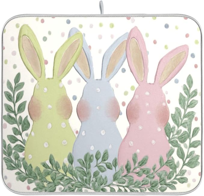 three cute easter bunnies