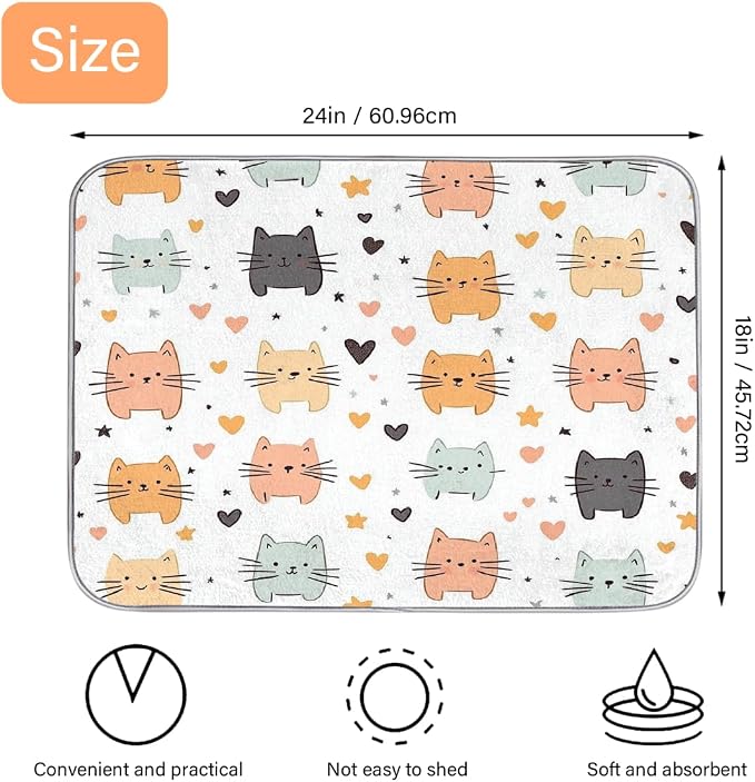 Cute Cartoon Cat With Hearts