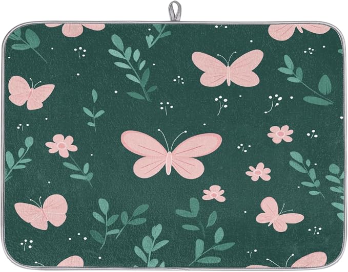 Butterflies And Green Flowers