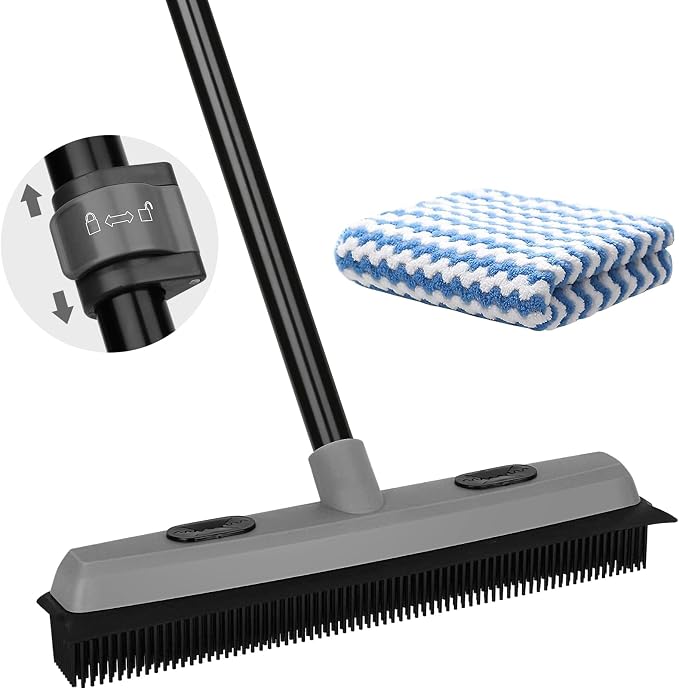 Gray Rubber Broom