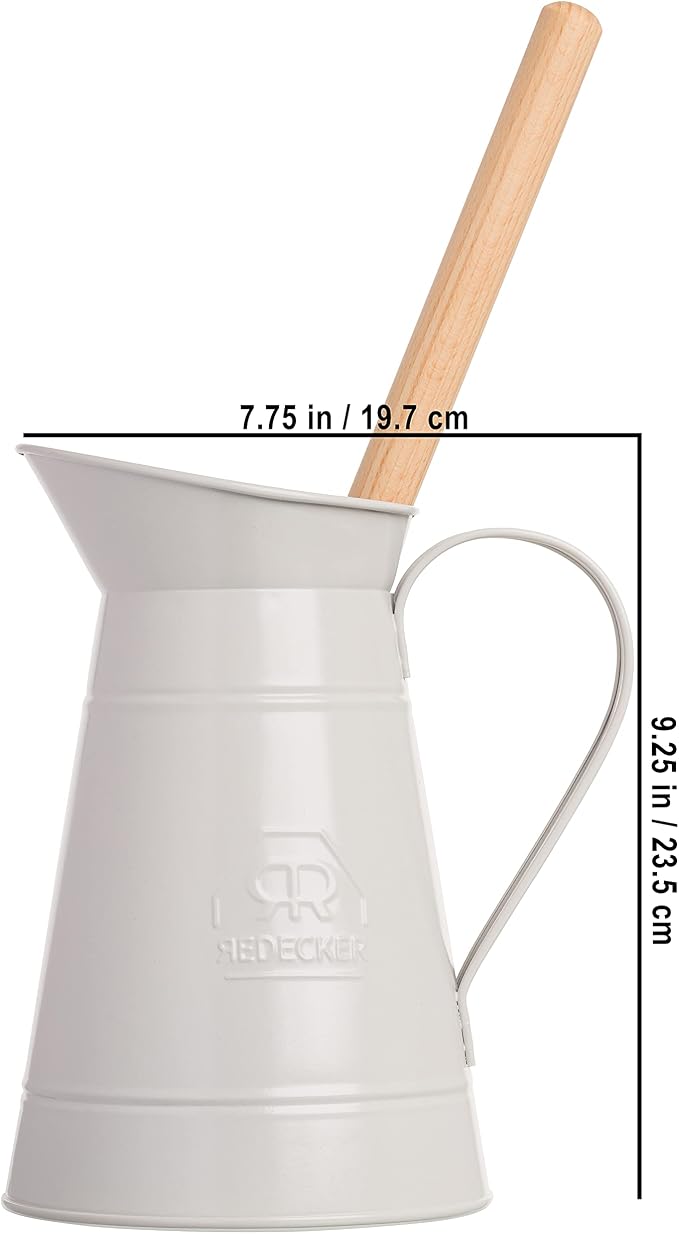 Toilet Brush With White Metal Holder