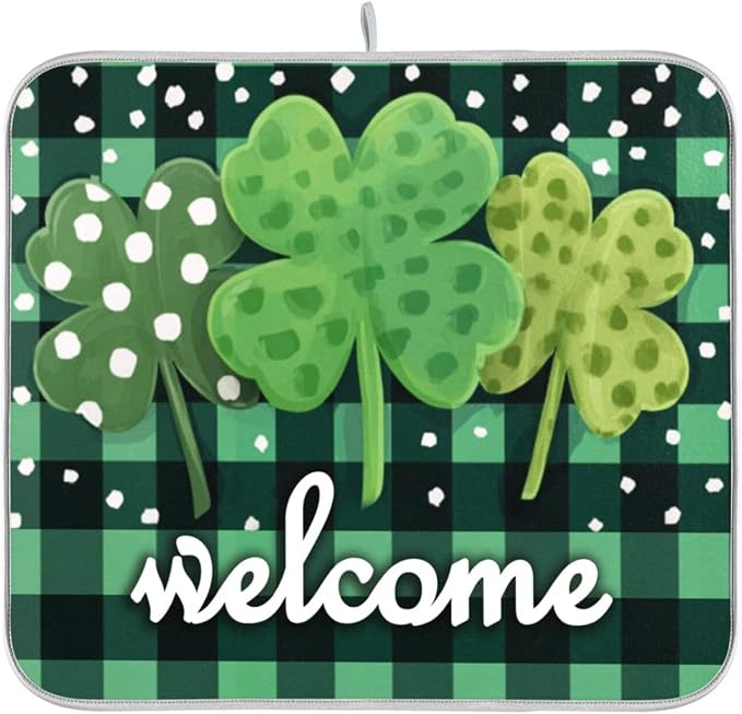 three green clovers