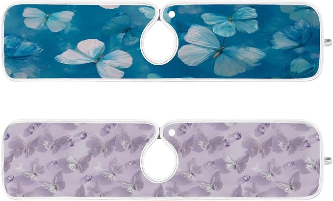 Ink Blue Butterfly Light Purple Butterfly