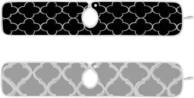 Grey and Black Quatrefoil