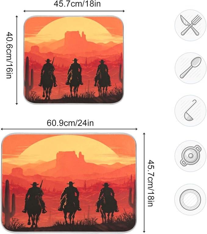 three cowboys riding horses
