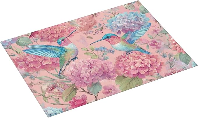 Hummingbirds Pink Watercolor