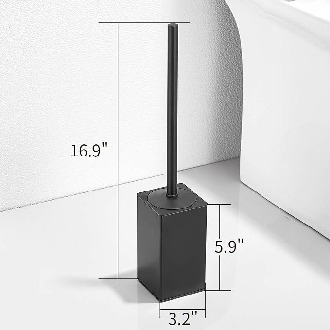 17-inch High Square Matte Black