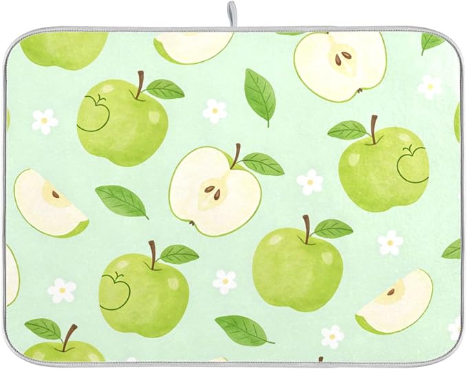 Cute Green Floral Apples
