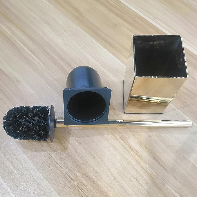17-inch High Square Polished Gold
