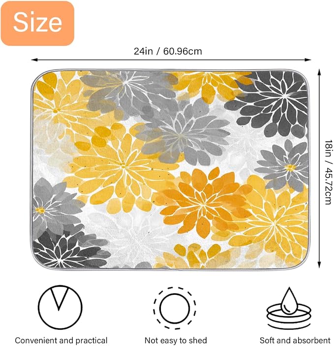 Yellow White Grey Chrysanthemum