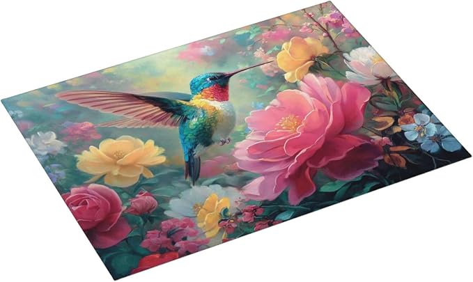 Colorful Hummingbirds Floral