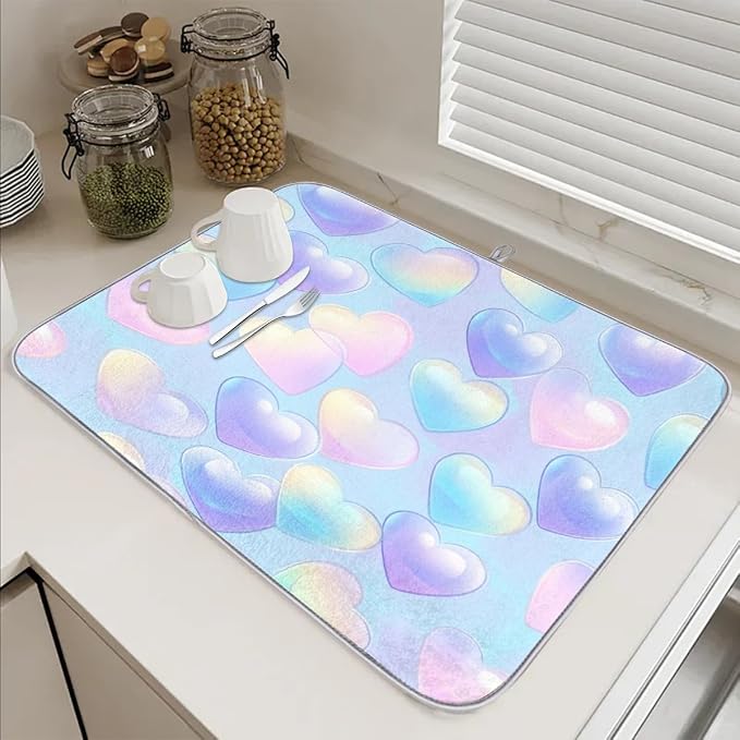 Colorful Blue Pink Purple Hearts