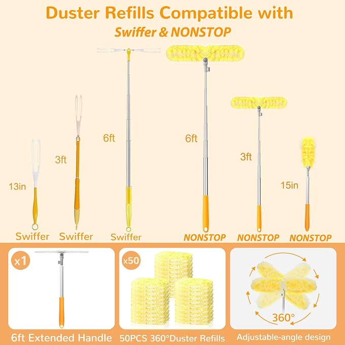 50 Refills & 1 Long Handle