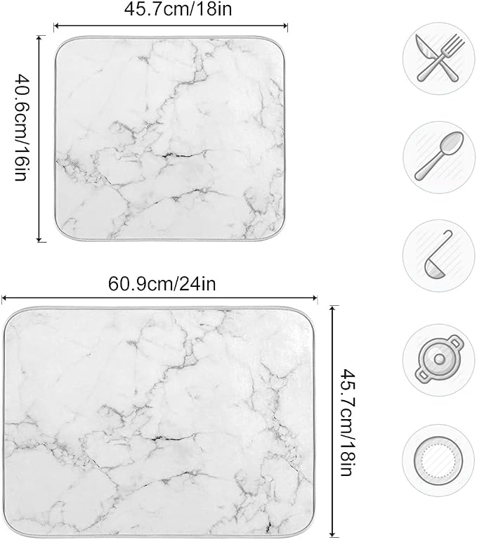 36 Whtie Marble Print