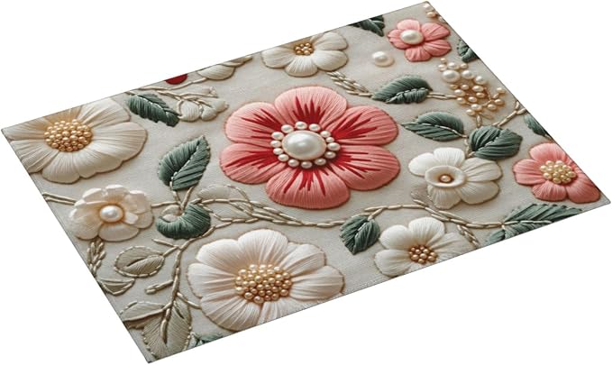 Floral Embroidered Pearl Beaded