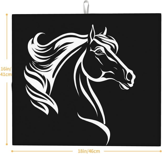 White Horse Silhouette Black