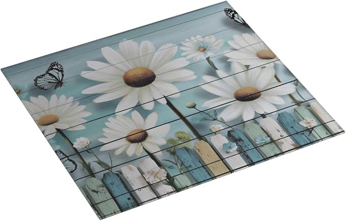 Daisy Flowers On Teal