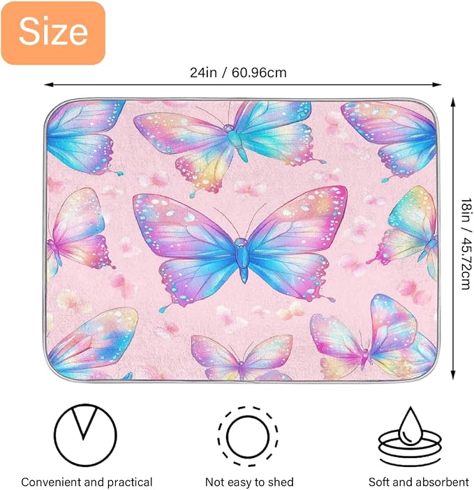Colorful Butterflies Pink
