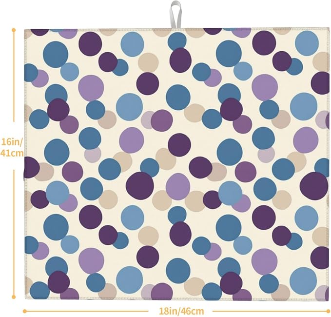 Purple Blue Brown Polka Dot